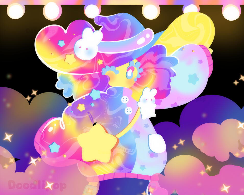 Introcard for personal project, Wish's Brew. Currently a tabletop rpg campaign.